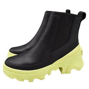 Sorel Black and Yellow Heeled Boots